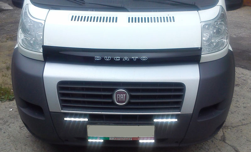 Дефлектор капота Fiat Ducato '2006-2014 (с логотипом) Vip Tuning