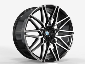 Диски R20 5x112 48 11.0J h 66.5 B2182  GLOSS-BLACK-WITH-DARK-MACHINED-FACE FORGED