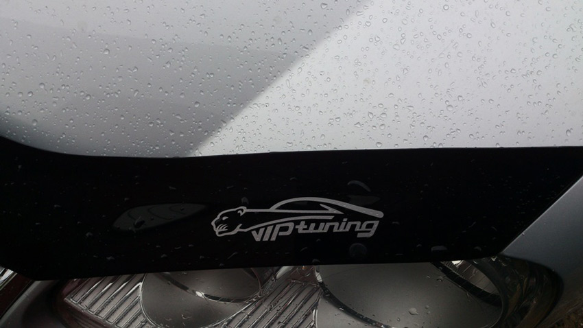 Дефлектор капота Fiat Fiorino (Qubo) '2008-> (с логотипом) Vip Tuning