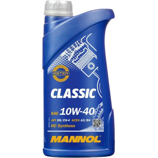 Масло моторное Mannol Classic (metal) 10W-40 SN/CF 1 л (MN7501-1Met)
