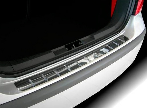 Накладка на бампер Ford C-Max '2010-> (прямая, сталь) Alufrost