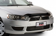 Дефлектор капота Mitsubishi Lancer X Sportback '2008-> (с логотипом) EGR