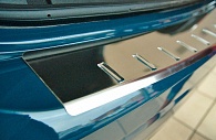 Накладка на бампер BMW X3 (E83) '2007-2010 (с загибом, сталь, Seria 4.0) Alufrost