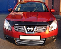 Дефлектор капота Nissan Qashqai '2007-2009 (с логотипом) EGR