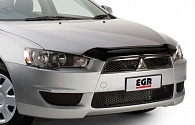 Дефлектор капота Mitsubishi Lancer X Sportback '2008-> (без логотипа) EGR