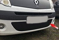 Зимняя накладка на решетку радиатора для Renault Kangoo '2008-2013 (бампер низ) матовая FLY